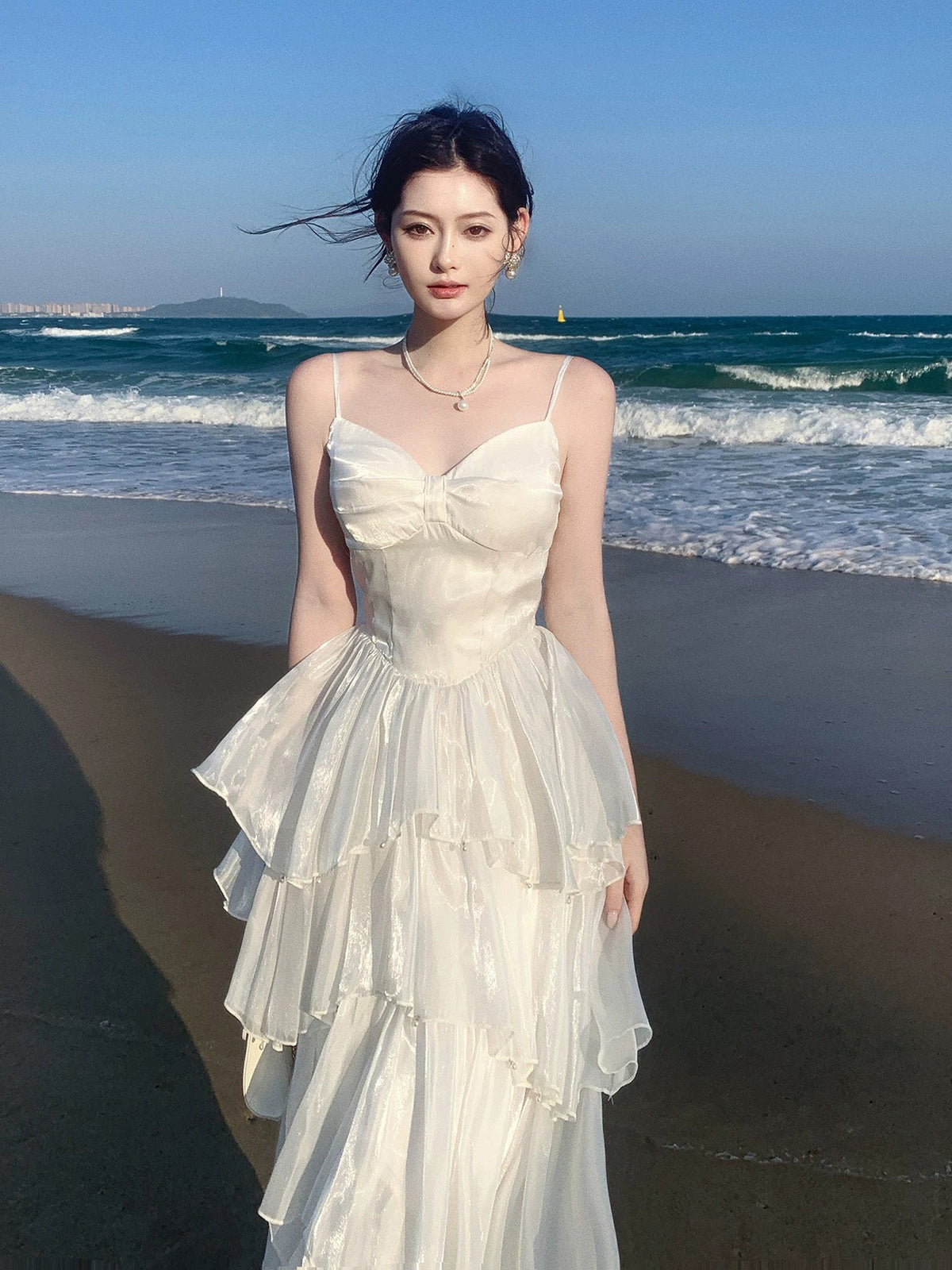 A-line Sweetheart Floor Length Ivory Long Prom Dress Party Dress