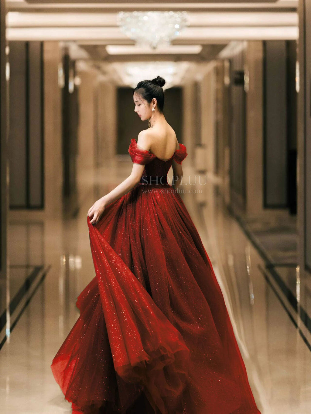 Elegant Sweetheart Neck Tulle Sequin Long Prom Dress, Backless Graduation Dresses