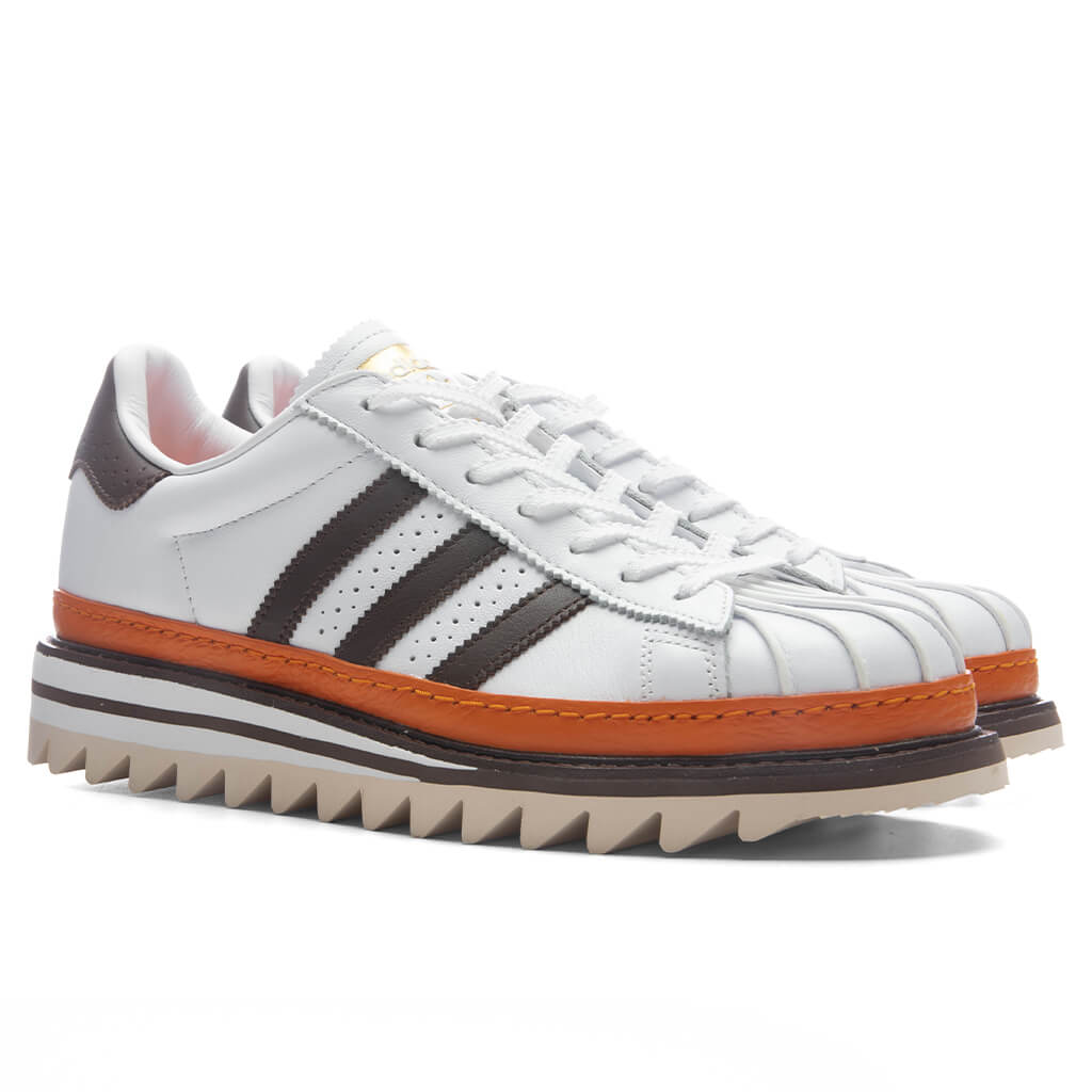 Adidas Originals x CLOT by Edison Chen Superstar 'Coffee' - Footwear White/Coffee/Unity Orange