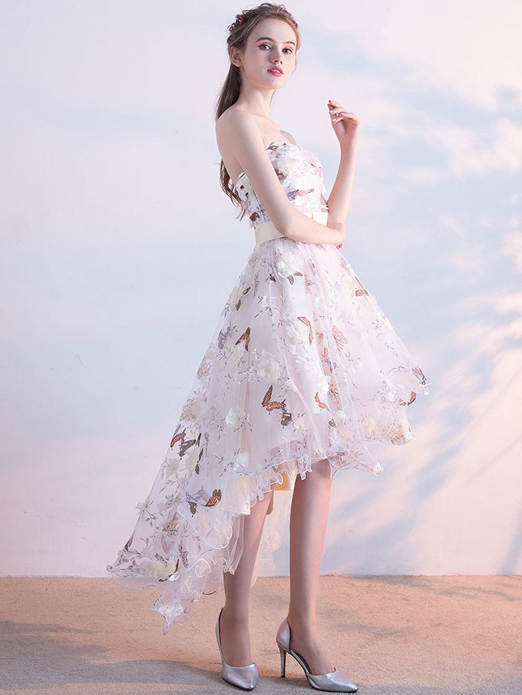 A-Line Tulle Lace Short Prom Dress, Tulle Homecoming Dress